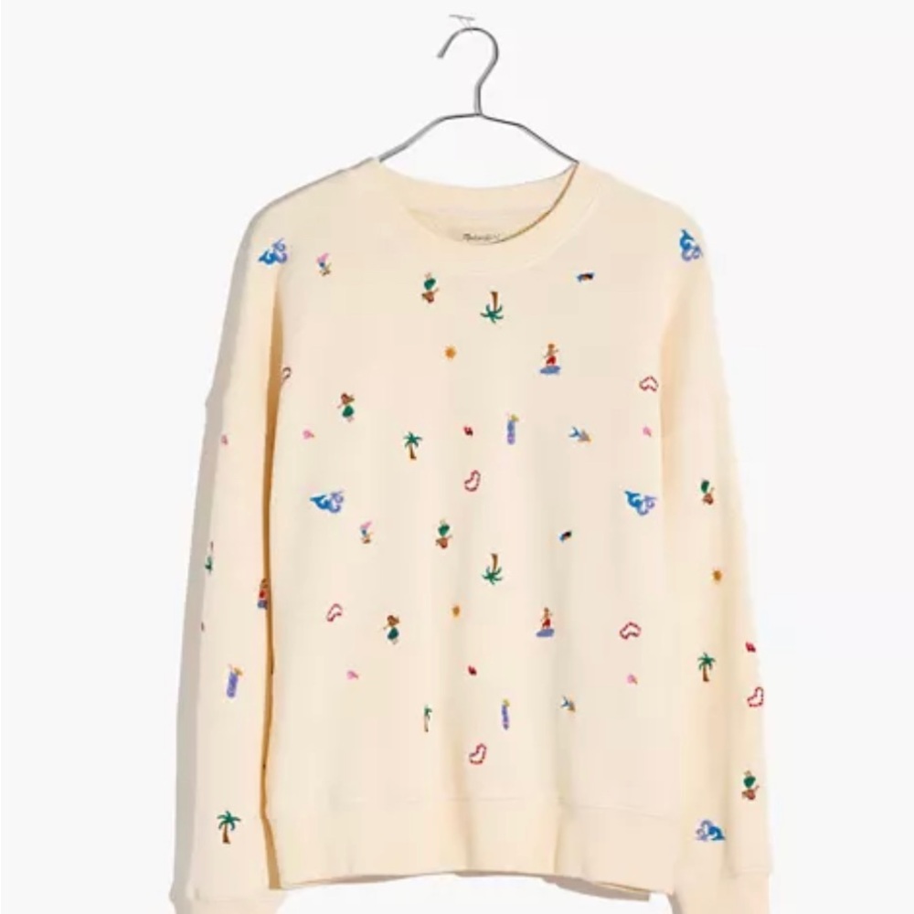 Madewell Leication Embroidered Sweatshirt, NWT size XL